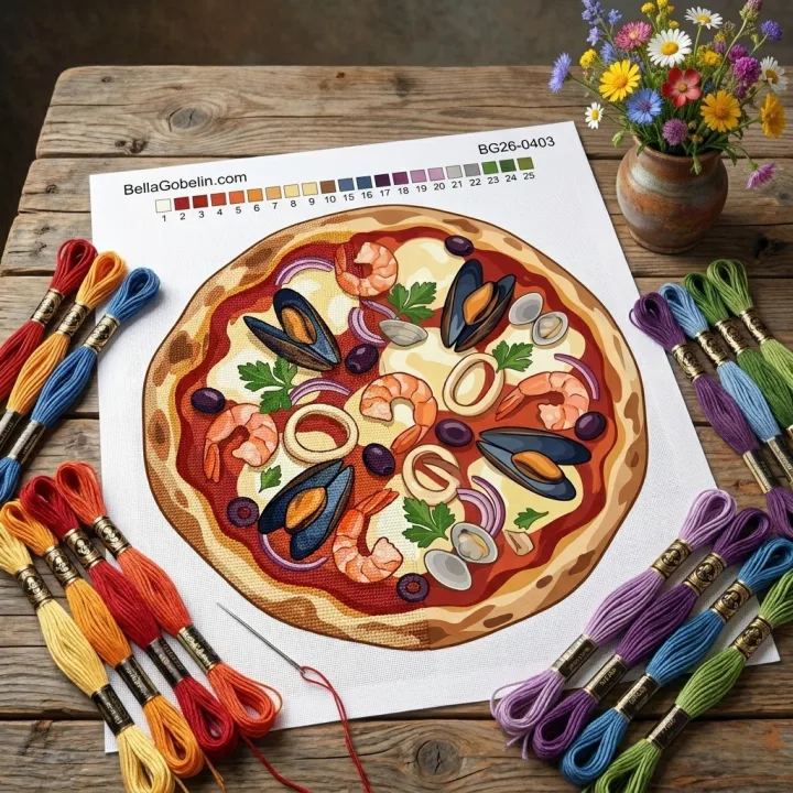 Tengergyümölcsei pizza