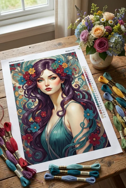 Alphonse Mucha stílus - Variáció 1 – BG26-0170