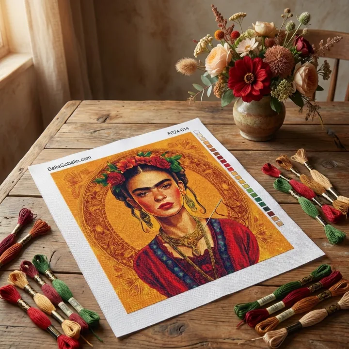 Frida Kahlo portré Alphonse Mucha stílusban – FR24-014