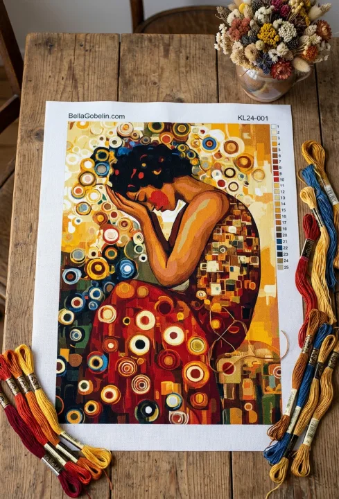 Klimt stílus: A bánkódó nő