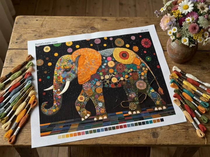 Elefánt Klimt stílusban – 25-111