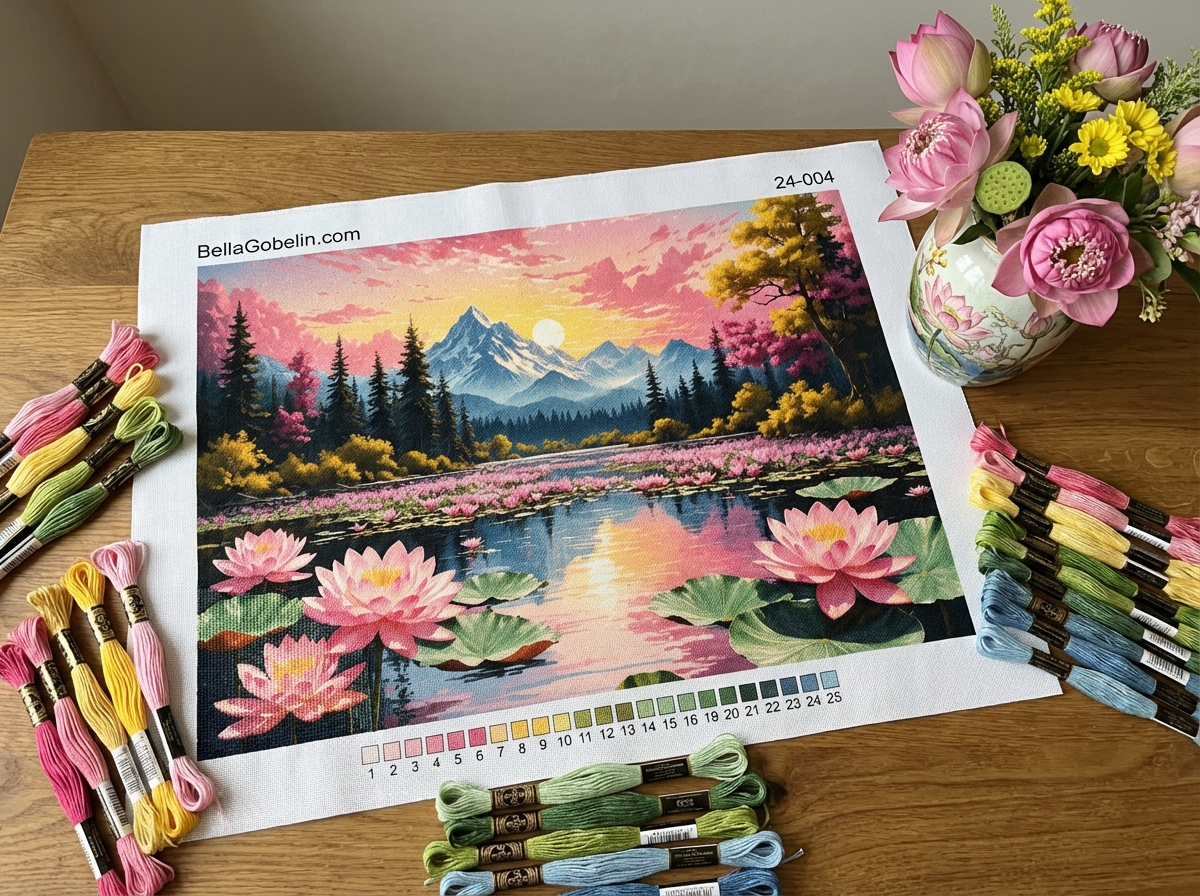 Tavirózsák a hegyi tóban
