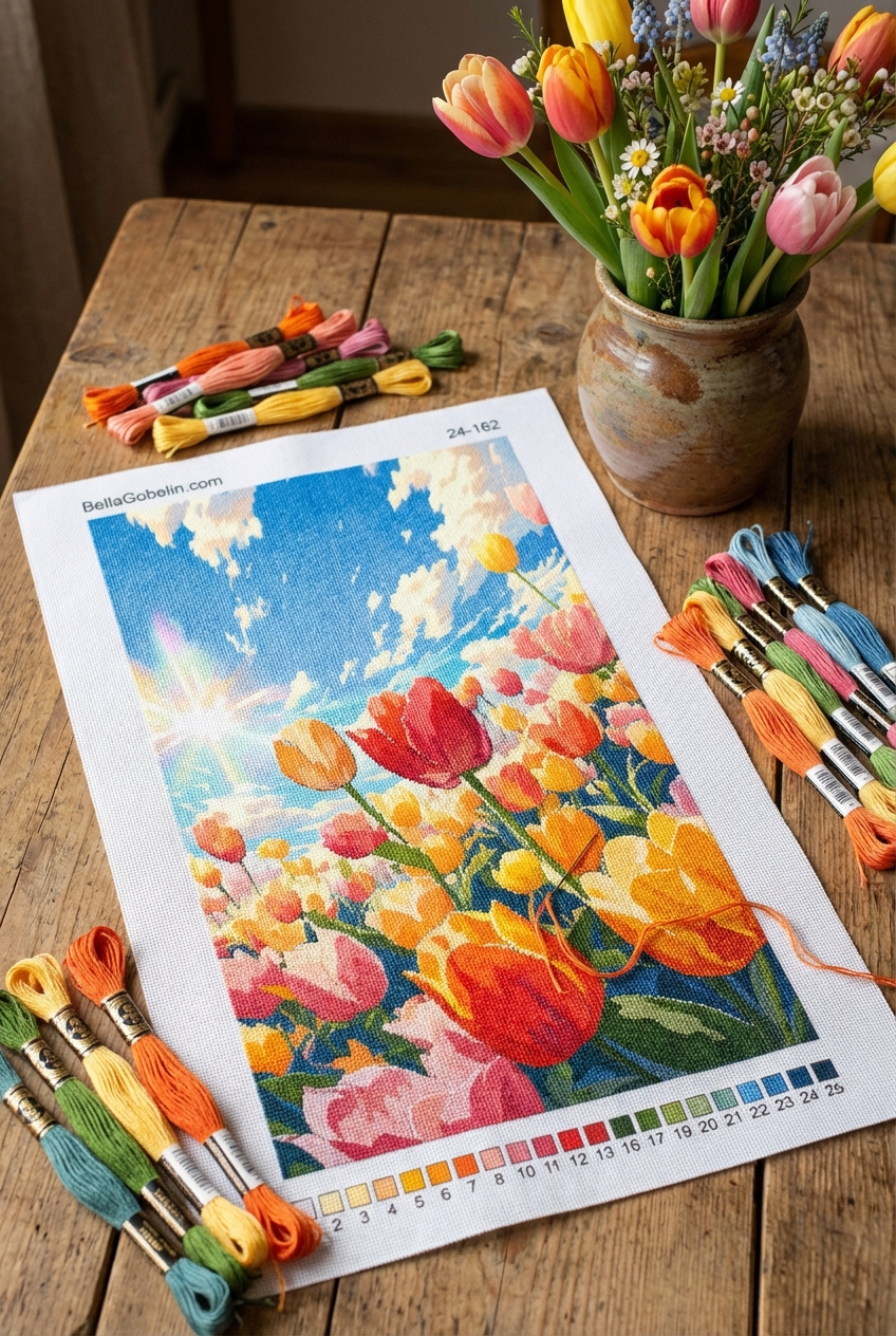Színes tulipánok