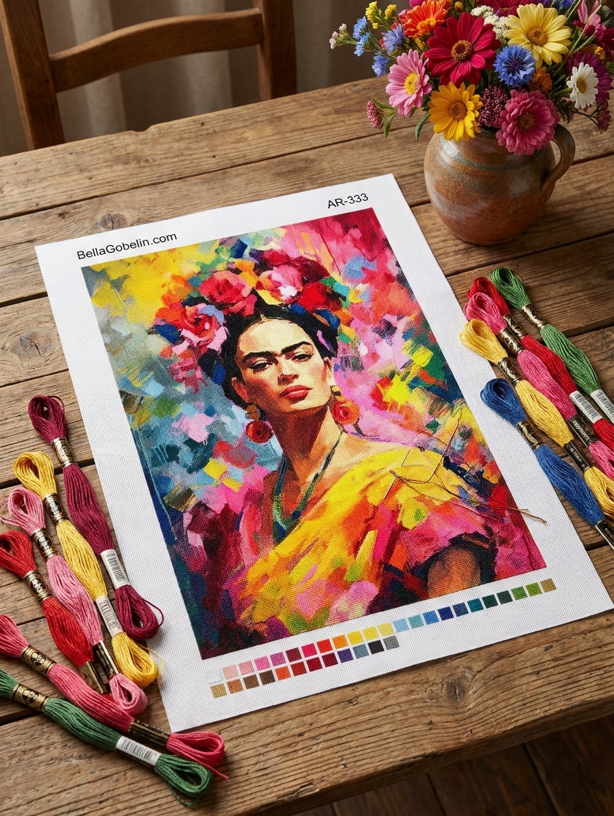 Frida Kahlo színes portré