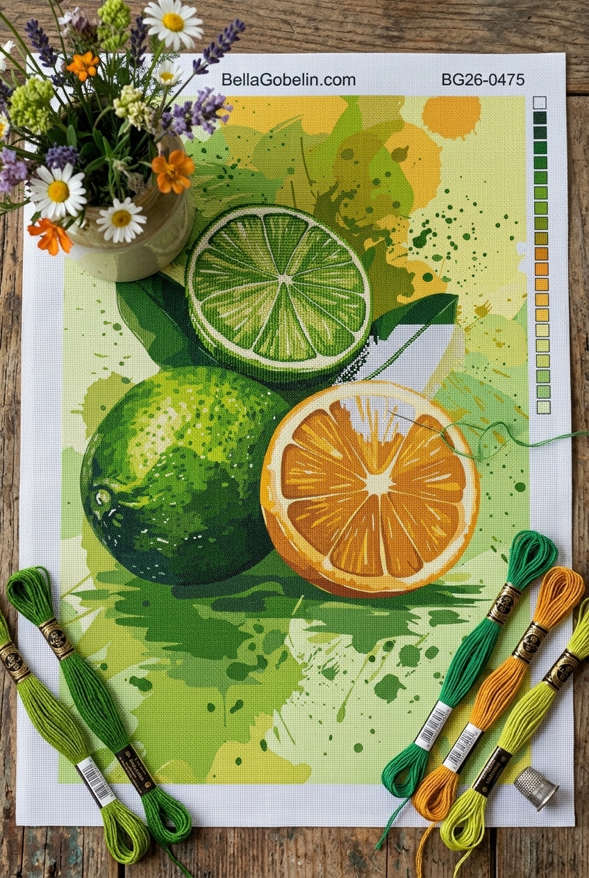 Frissítő citrusok akvarell stílusban