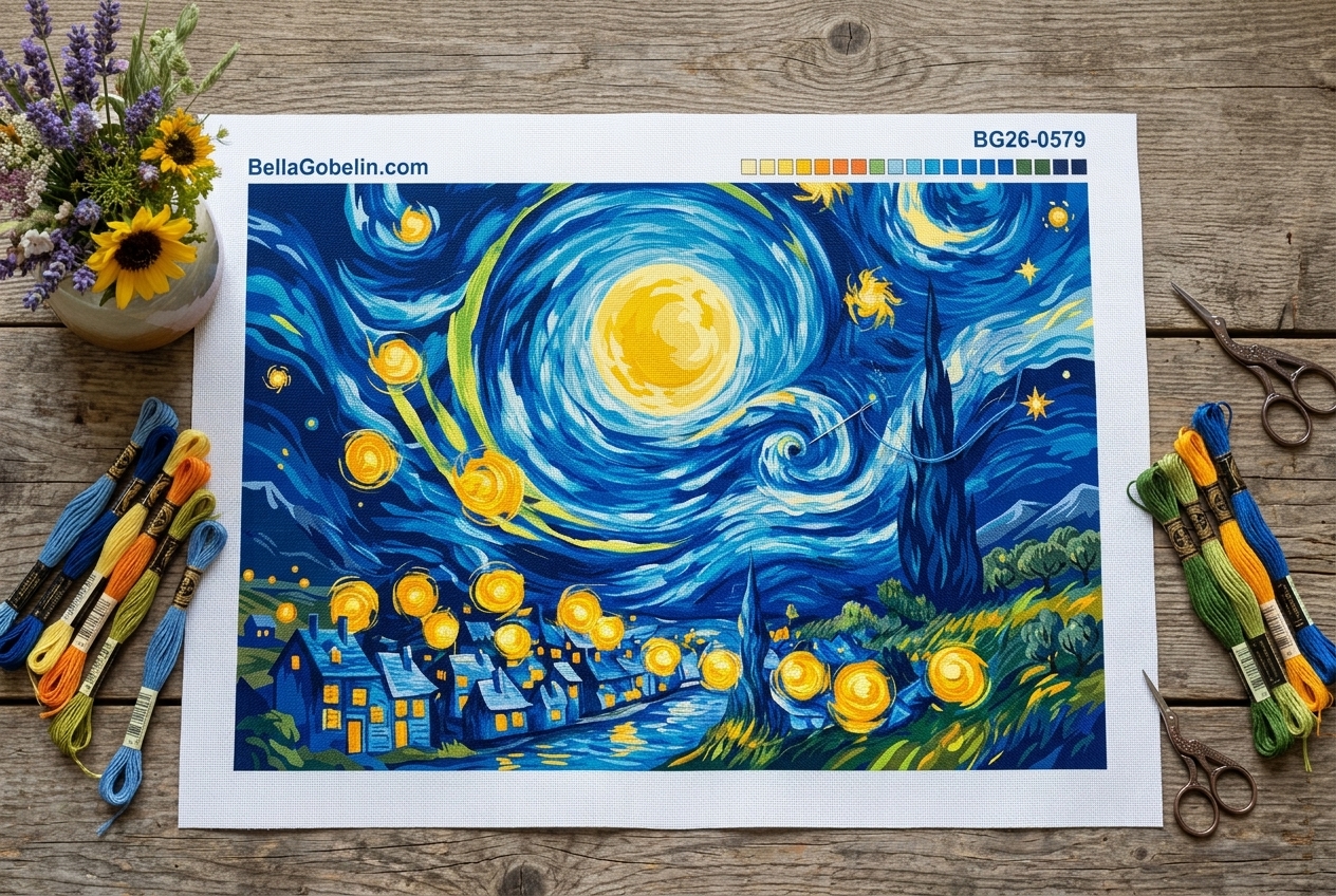 Vincent van Gogh - Csillagos éj replika