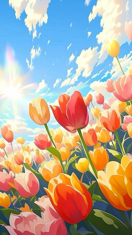 Színes tulipánok