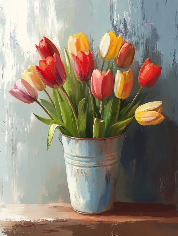 Tulipánok vödörben