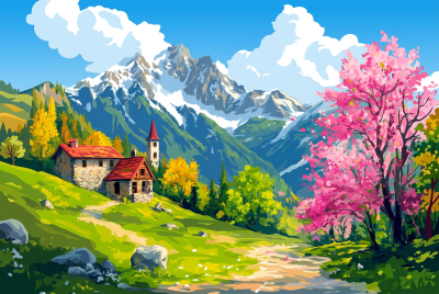 Tavasz a Francia-Alpokban