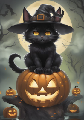 Halloween cica