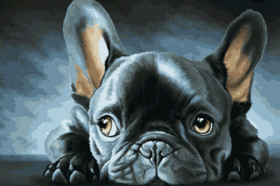 Nem túl boldog Francia Bulldog