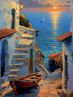 Naplemente a mediterrán városkában